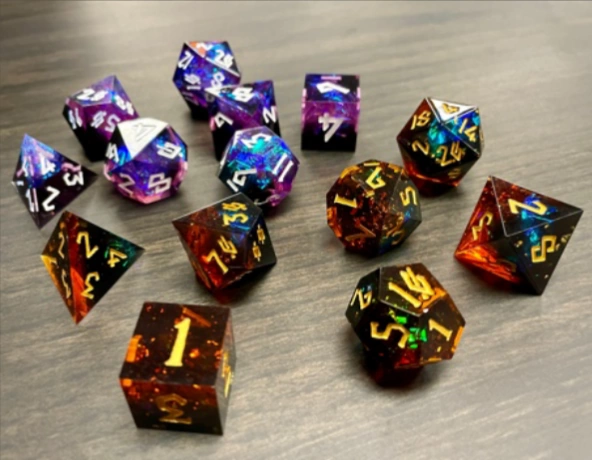 Dice collection at Valhalla Board Game Cafe